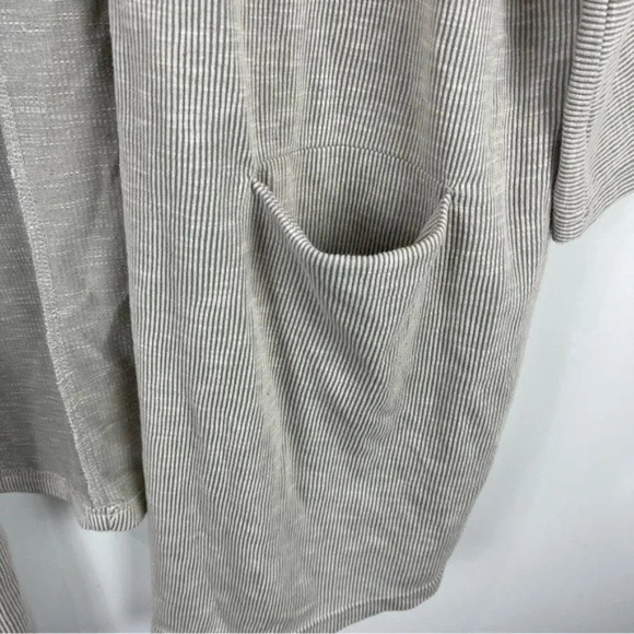 DONNI Ribbed Oversized Open Front Cardigan Sweater Pockets Women's One Size - Picture 5 of 7